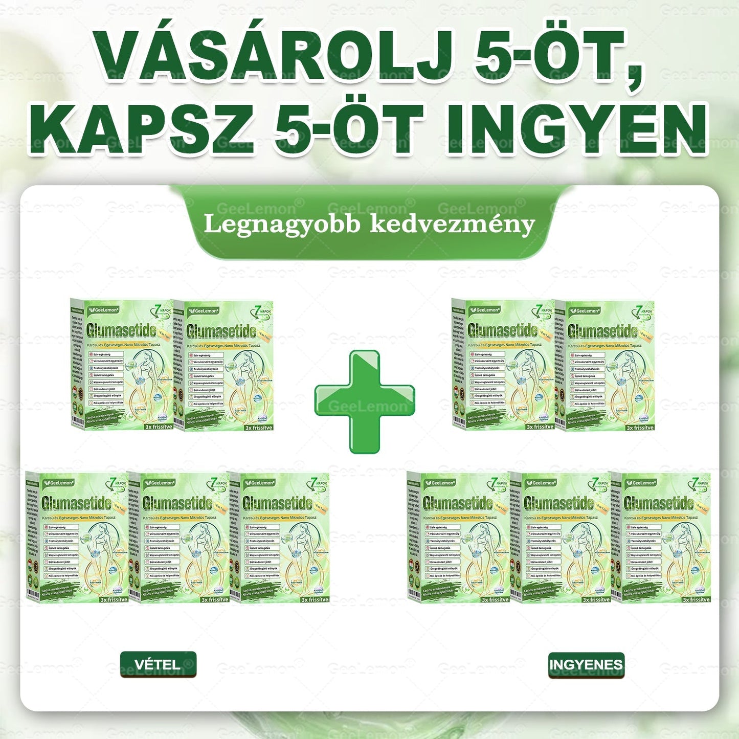 Ajánlott a Semmelweis Kórház által · 👩⚕️BENU hivatalos üzlet| 🎁 𝐆𝐞𝑒𝐿𝑒𝐦𝐨𝐧® Glumasetide 8 az 1-ben Karcsú és Egészséges Nano Mikrotűs Tapasz 🇭🇺