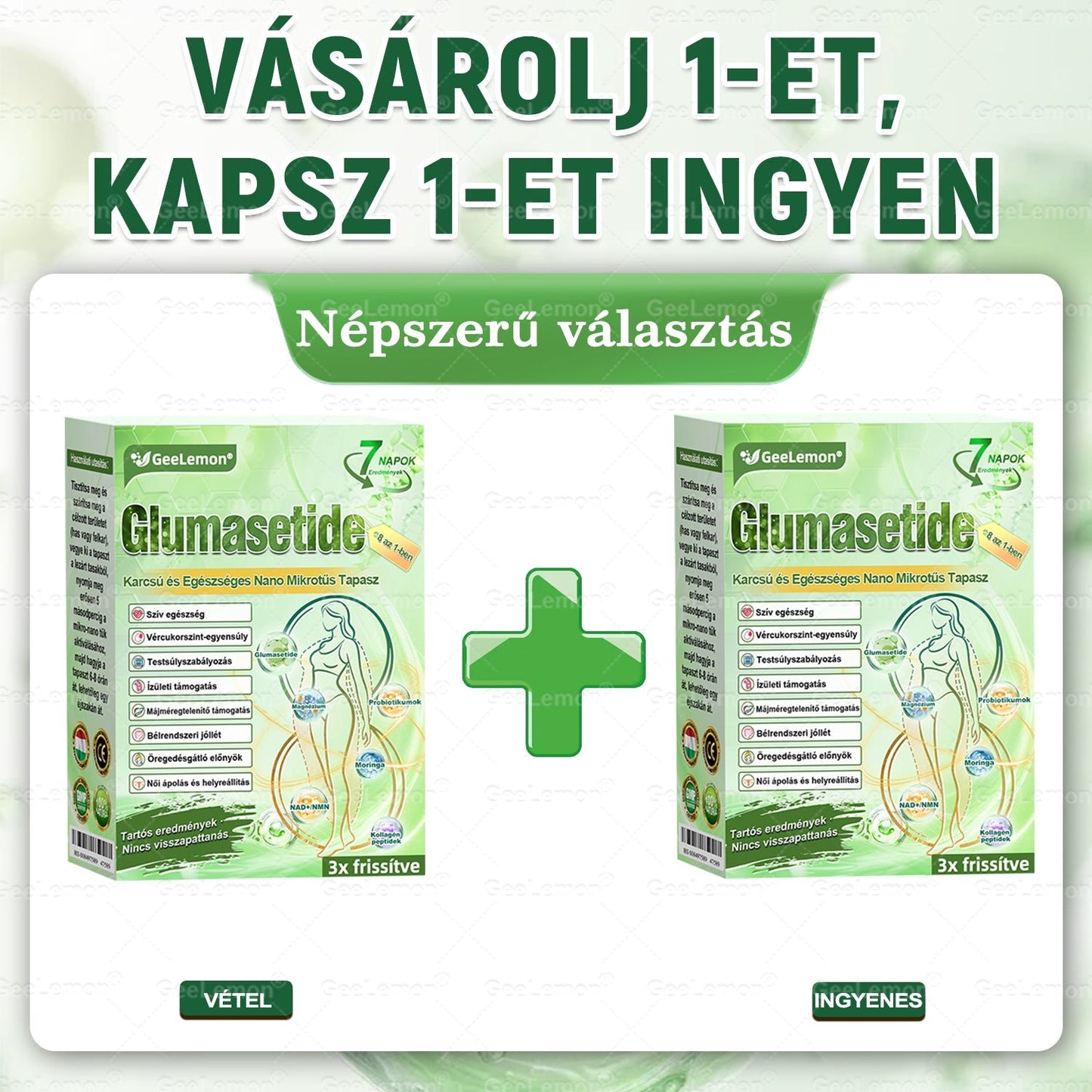 Ajánlott a Semmelweis Kórház által · 👩‍⚕️BENU hivatalos üzlet| 🎁 𝐆𝐞𝑒𝐿𝑒𝐦𝐨𝐧® Glumasetide 8 az 1-ben Karcsú és Egészséges Nano Mikrotűs Tapasz 🇭🇺